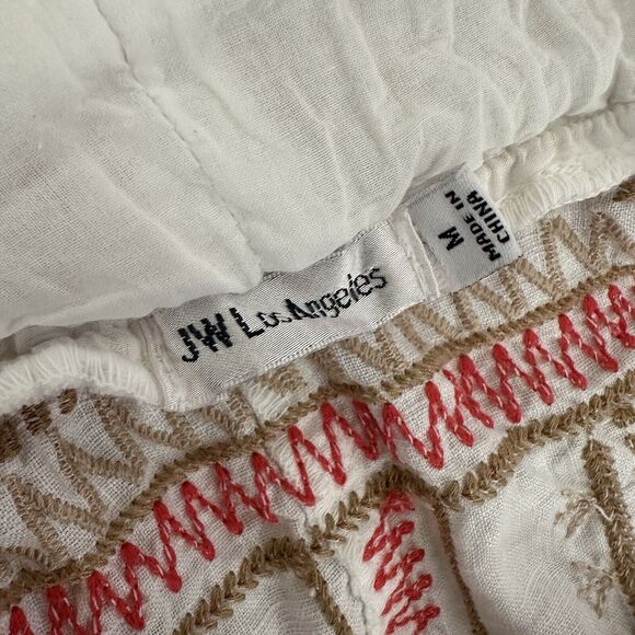 Johnny Was Los Angeles Frederique Maxi Skirt Sz. MEDIUM White Embroidered - Picture 5 of 6